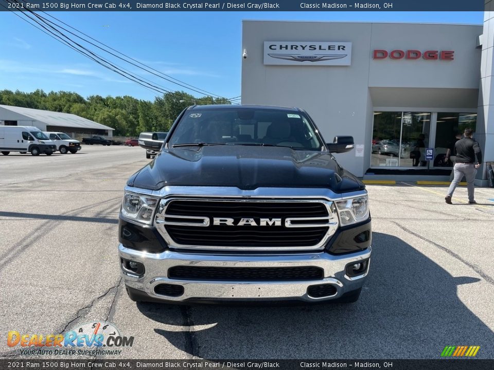 2021 Ram 1500 Big Horn Crew Cab 4x4 Diamond Black Crystal Pearl / Diesel Gray/Black Photo #7