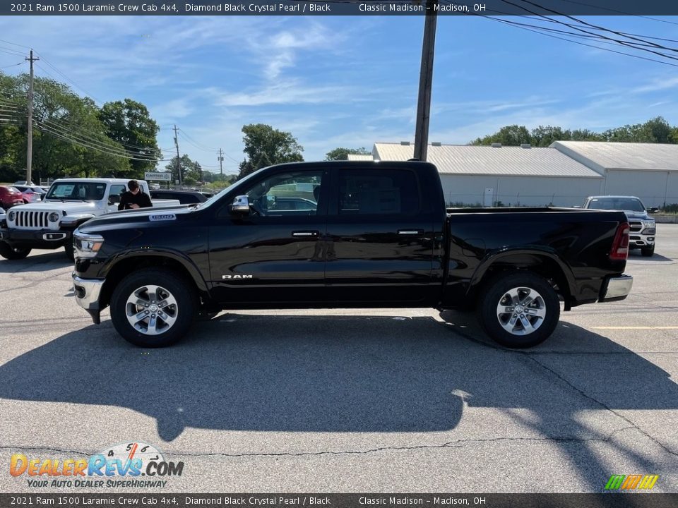 2021 Ram 1500 Laramie Crew Cab 4x4 Diamond Black Crystal Pearl / Black Photo #8