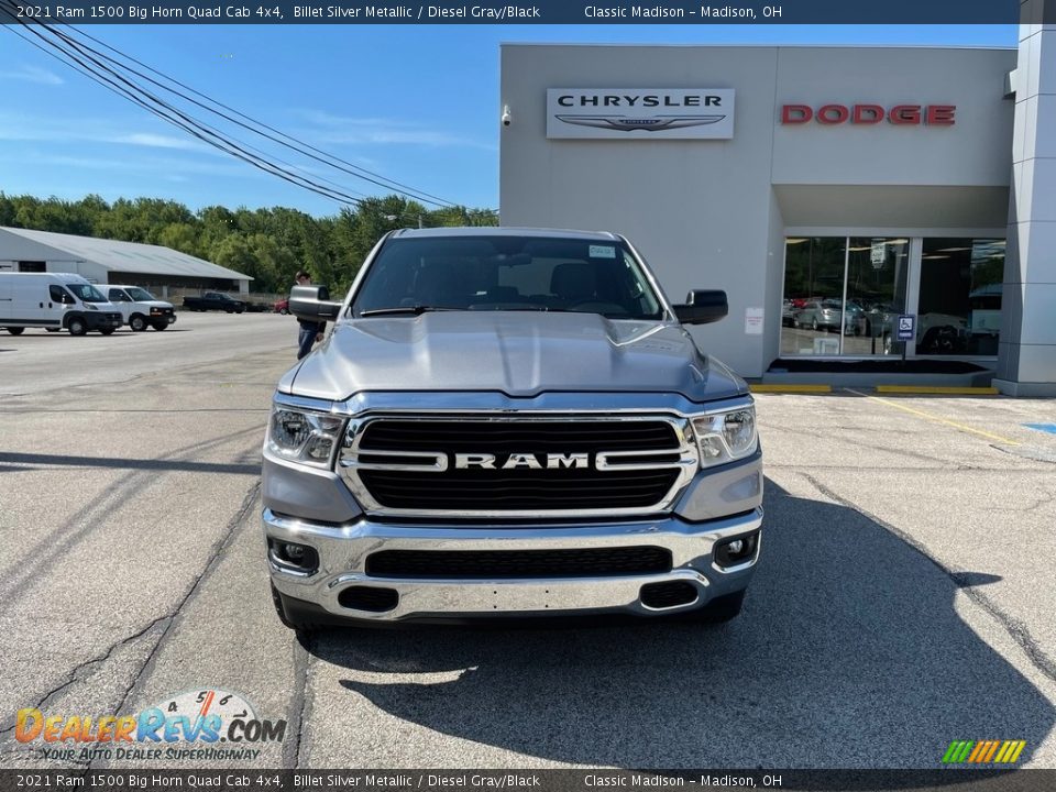 2021 Ram 1500 Big Horn Quad Cab 4x4 Billet Silver Metallic / Diesel Gray/Black Photo #7