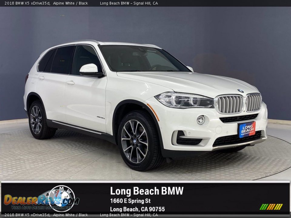 2018 BMW X5 xDrive35d Alpine White / Black Photo #1