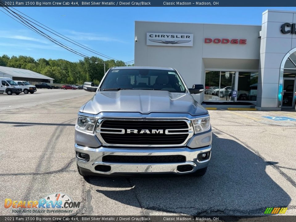 2021 Ram 1500 Big Horn Crew Cab 4x4 Billet Silver Metallic / Diesel Gray/Black Photo #7