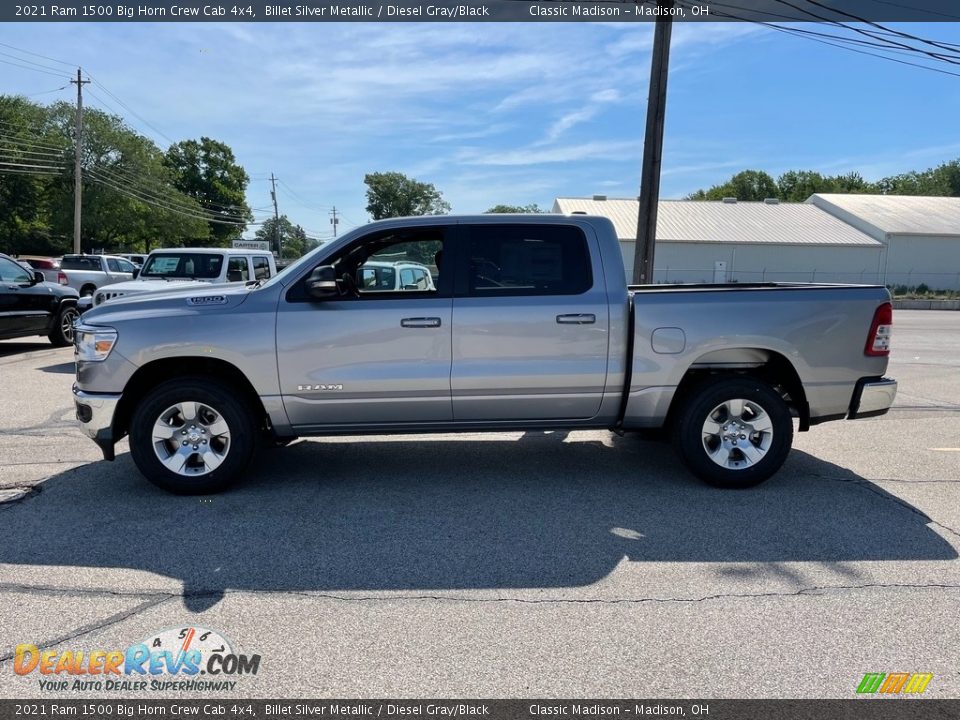 2021 Ram 1500 Big Horn Crew Cab 4x4 Billet Silver Metallic / Diesel Gray/Black Photo #8