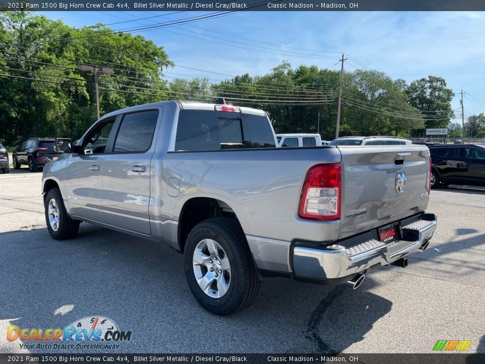 2021 Ram 1500 Big Horn Crew Cab 4x4 Billet Silver Metallic / Diesel Gray/Black Photo #9