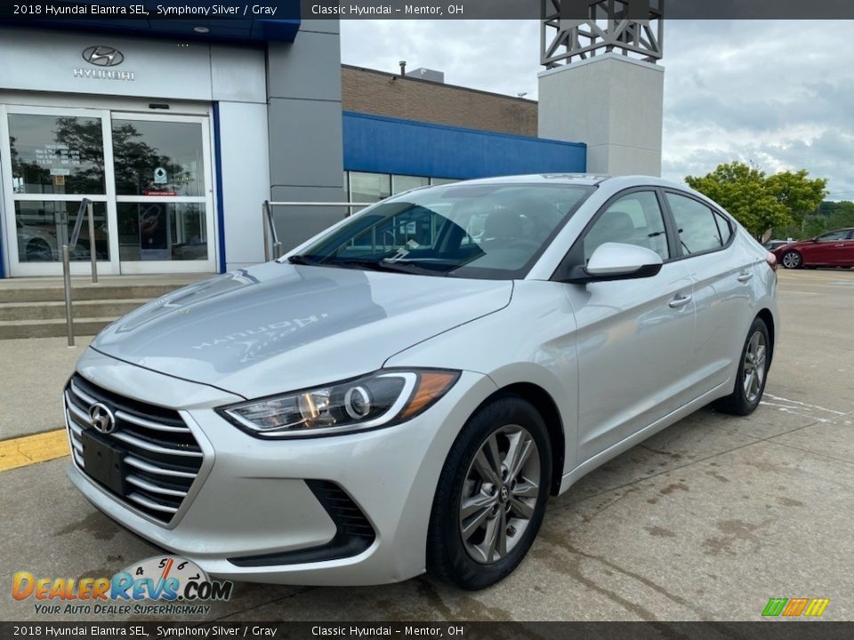 2018 Hyundai Elantra SEL Symphony Silver / Gray Photo #1