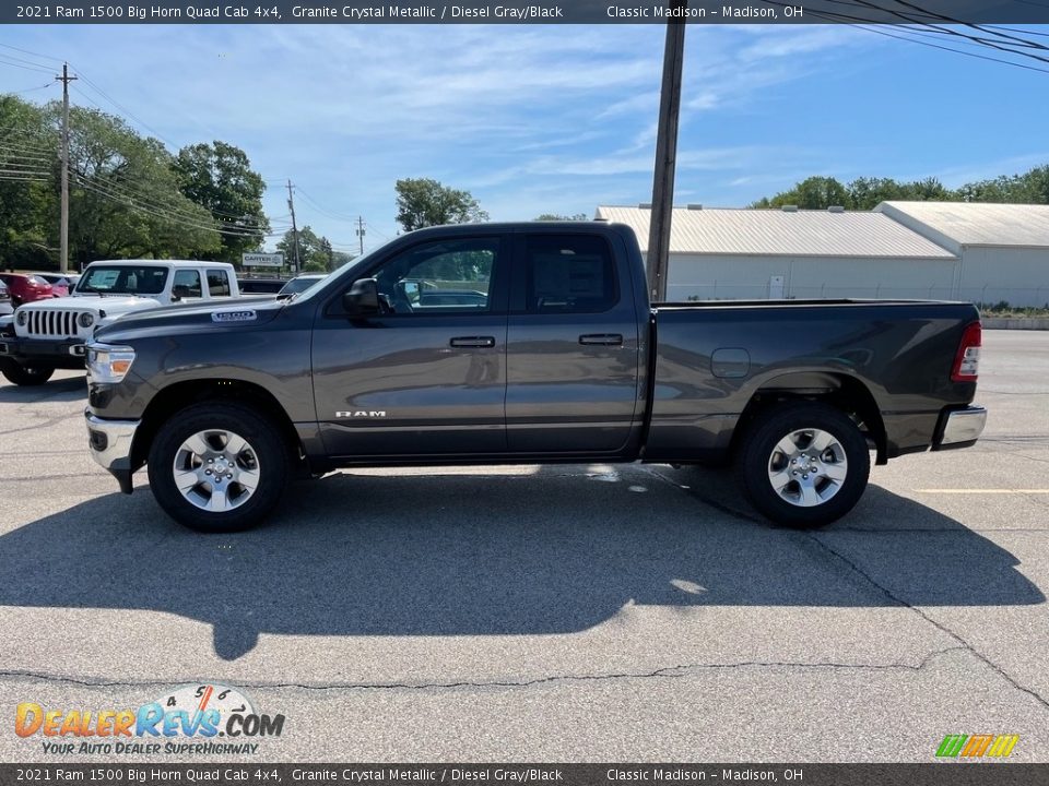 2021 Ram 1500 Big Horn Quad Cab 4x4 Granite Crystal Metallic / Diesel Gray/Black Photo #8