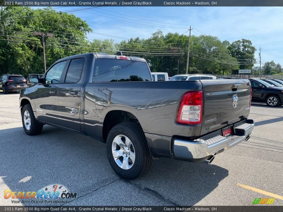 2021 Ram 1500 Big Horn Quad Cab 4x4 Granite Crystal Metallic / Diesel Gray/Black Photo #9