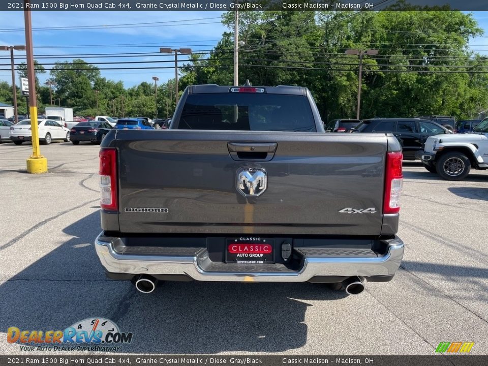 2021 Ram 1500 Big Horn Quad Cab 4x4 Granite Crystal Metallic / Diesel Gray/Black Photo #10