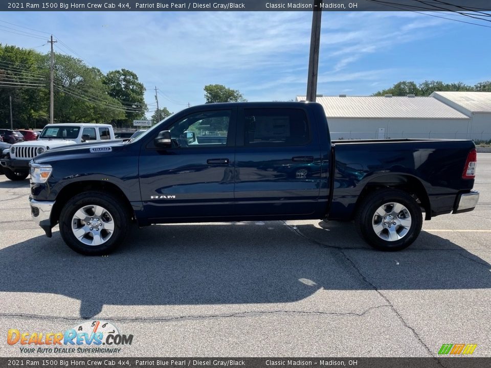 2021 Ram 1500 Big Horn Crew Cab 4x4 Patriot Blue Pearl / Diesel Gray/Black Photo #8