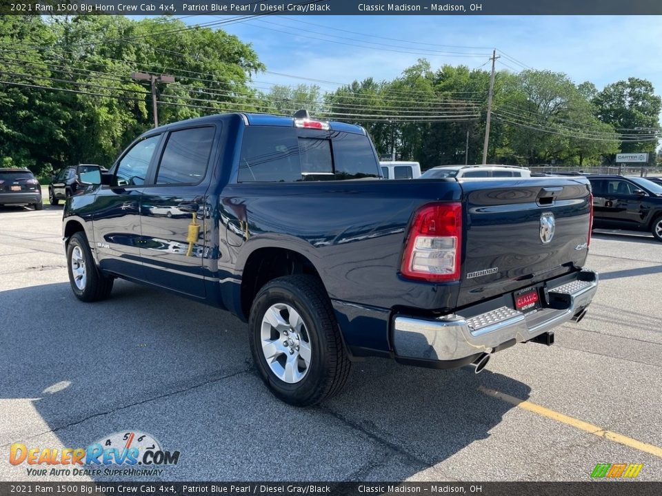 2021 Ram 1500 Big Horn Crew Cab 4x4 Patriot Blue Pearl / Diesel Gray/Black Photo #9