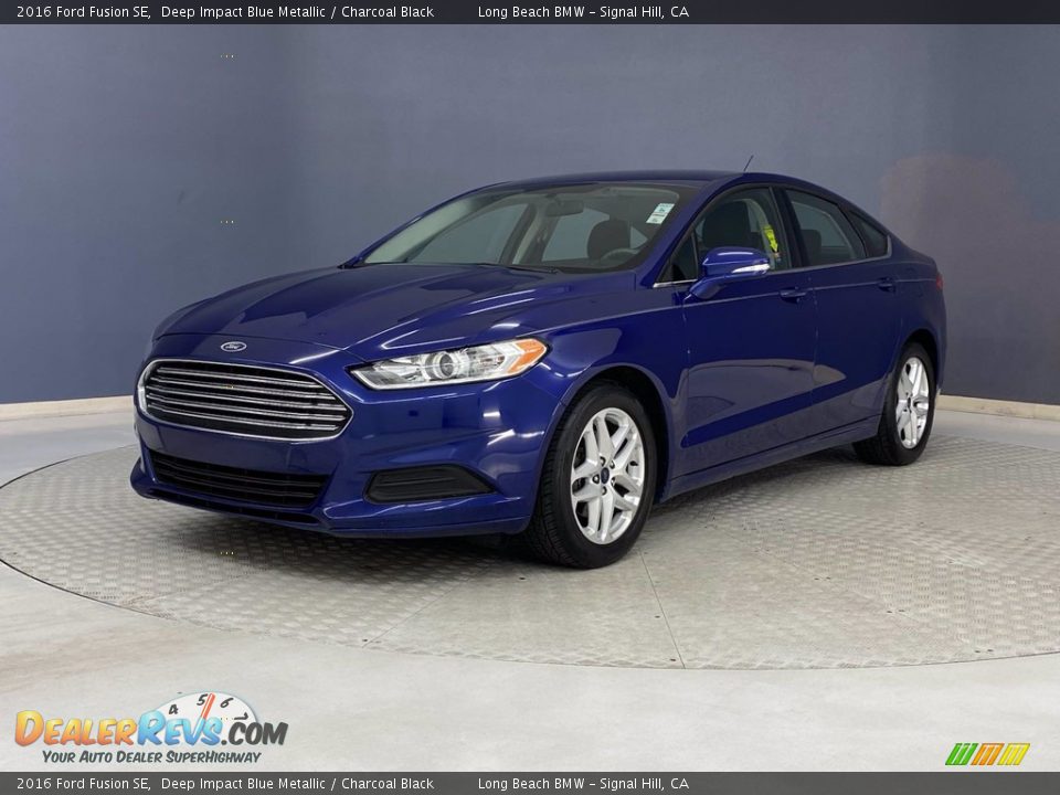 2016 Ford Fusion SE Deep Impact Blue Metallic / Charcoal Black Photo #3