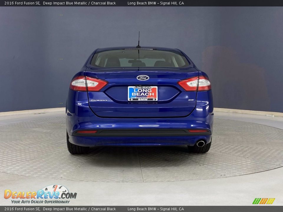 2016 Ford Fusion SE Deep Impact Blue Metallic / Charcoal Black Photo #4