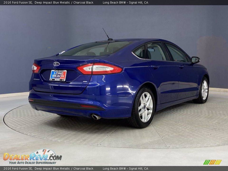 2016 Ford Fusion SE Deep Impact Blue Metallic / Charcoal Black Photo #5