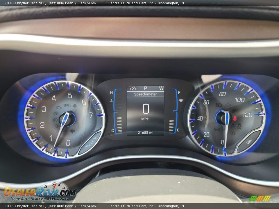 2018 Chrysler Pacifica L Jazz Blue Pearl / Black/Alloy Photo #11