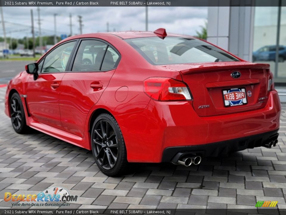 2021 Subaru WRX Premium Pure Red / Carbon Black Photo #7