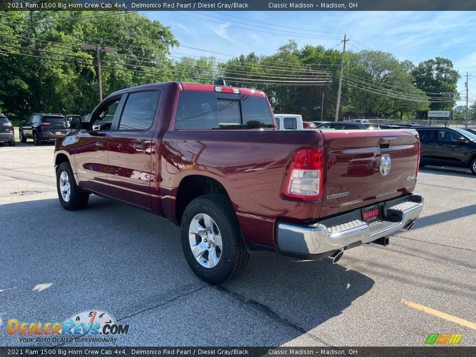 2021 Ram 1500 Big Horn Crew Cab 4x4 Delmonico Red Pearl / Diesel Gray/Black Photo #9