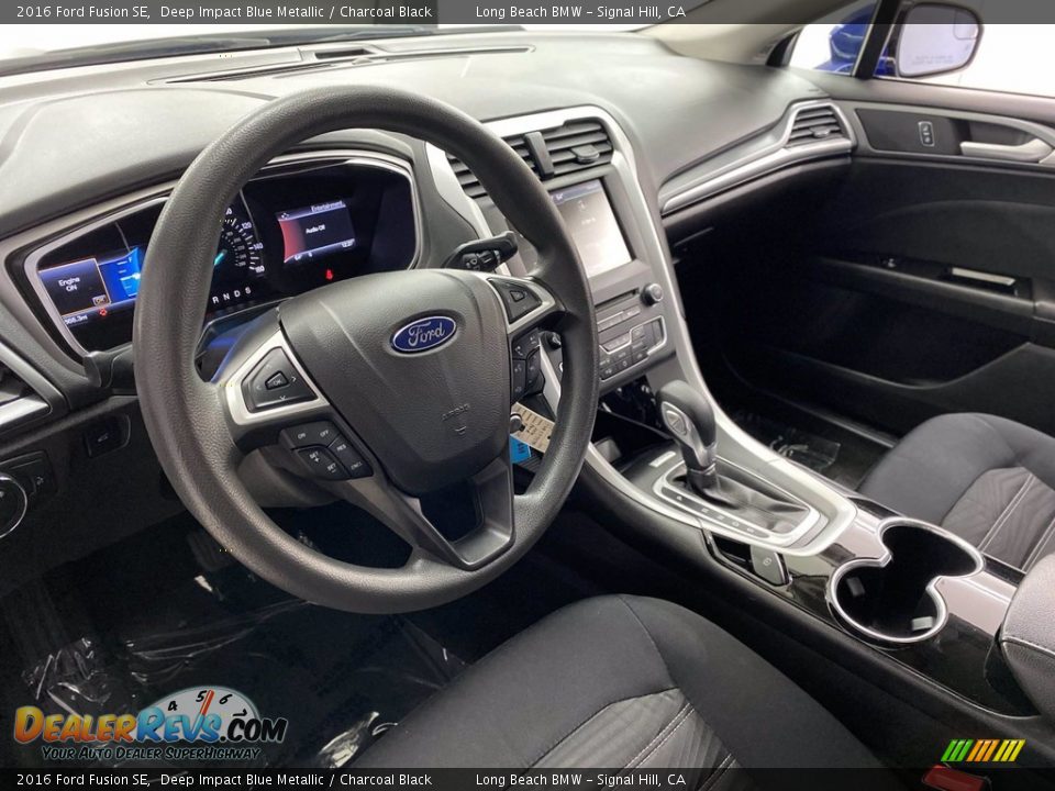 2016 Ford Fusion SE Deep Impact Blue Metallic / Charcoal Black Photo #16