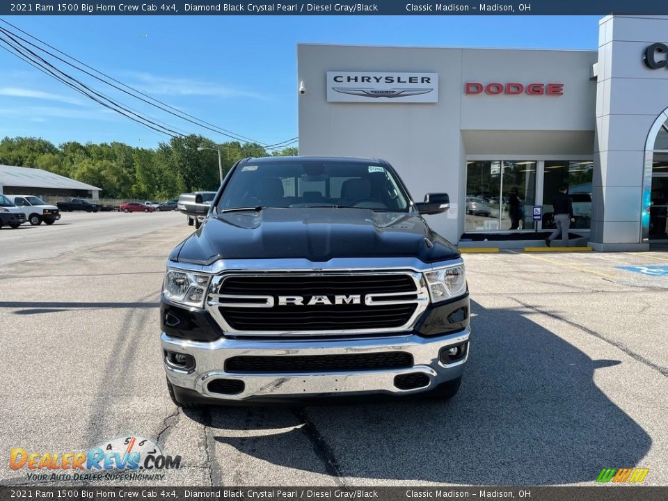 2021 Ram 1500 Big Horn Crew Cab 4x4 Diamond Black Crystal Pearl / Diesel Gray/Black Photo #7