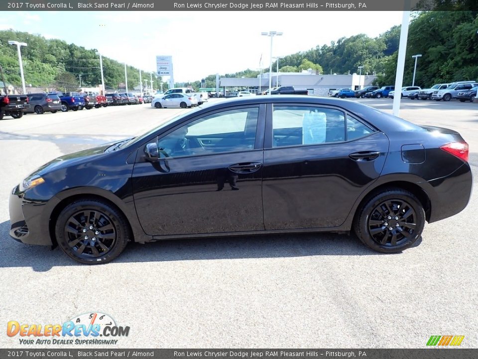 2017 Toyota Corolla L Black Sand Pearl / Almond Photo #2