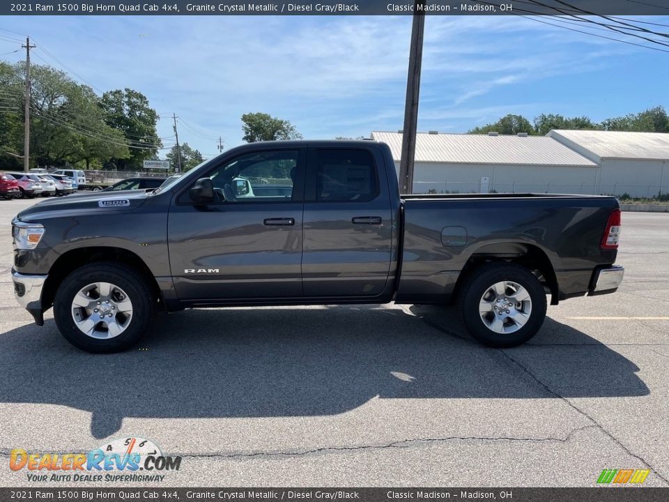 2021 Ram 1500 Big Horn Quad Cab 4x4 Granite Crystal Metallic / Diesel Gray/Black Photo #8