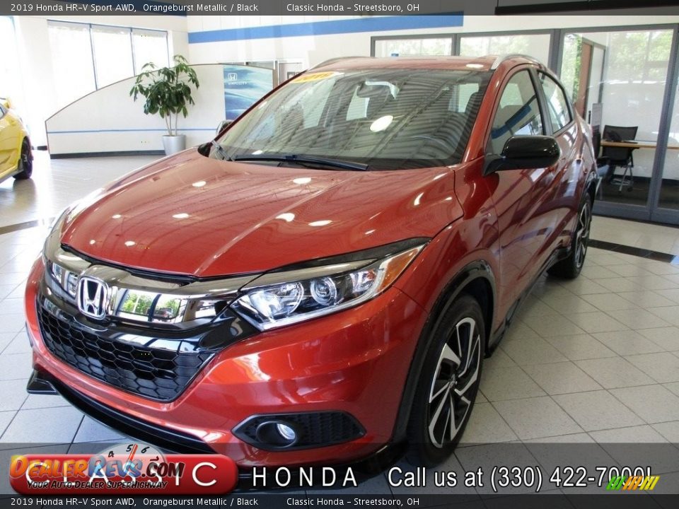 2019 Honda HR-V Sport AWD Orangeburst Metallic / Black Photo #1