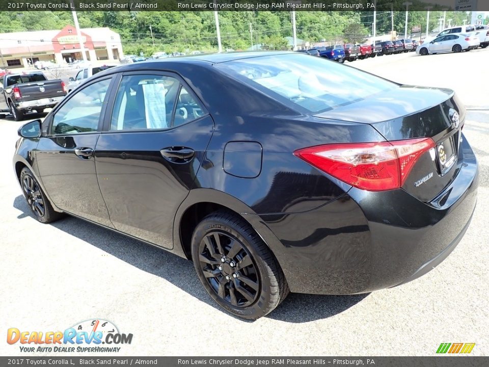 2017 Toyota Corolla L Black Sand Pearl / Almond Photo #3