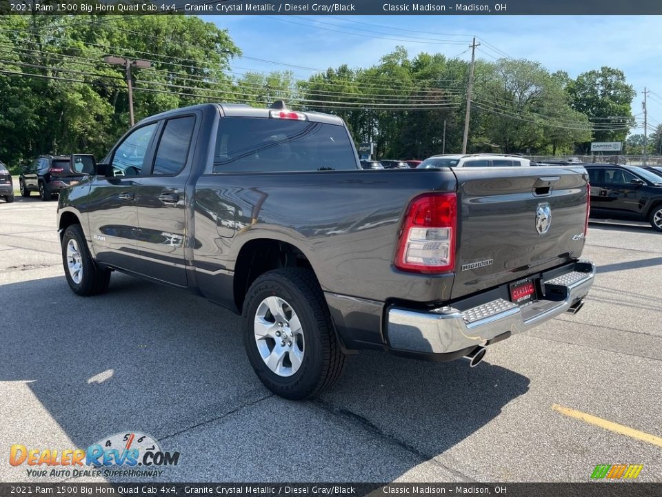 2021 Ram 1500 Big Horn Quad Cab 4x4 Granite Crystal Metallic / Diesel Gray/Black Photo #9