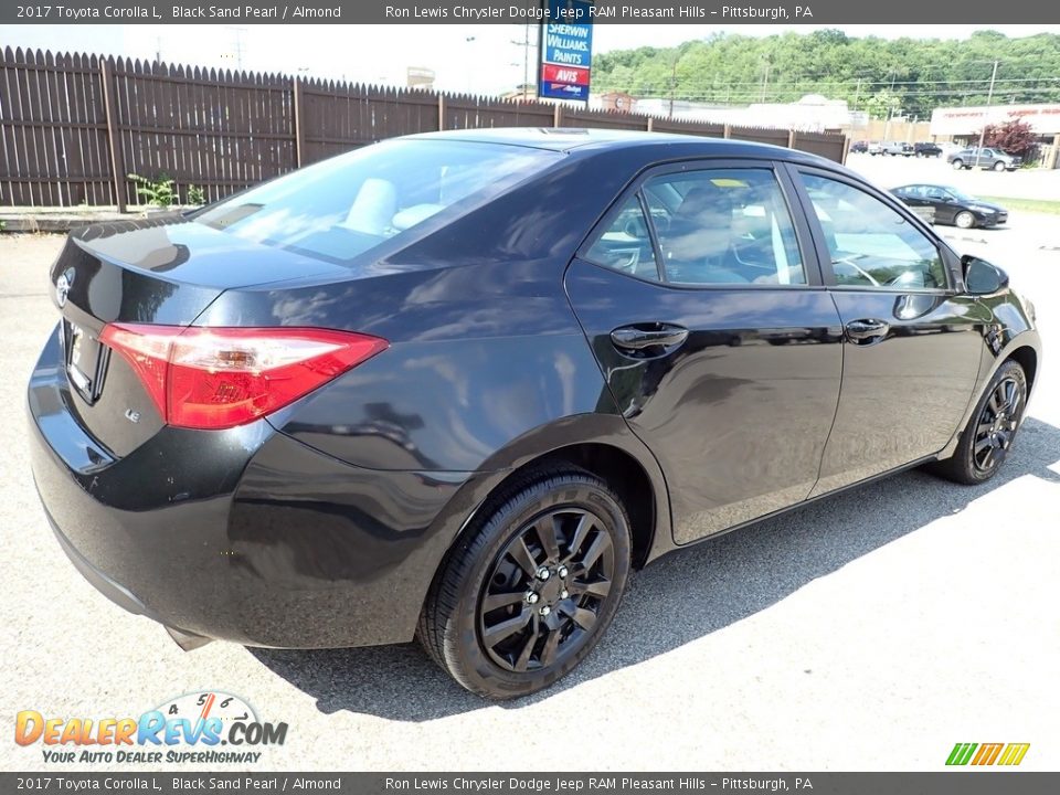 2017 Toyota Corolla L Black Sand Pearl / Almond Photo #5