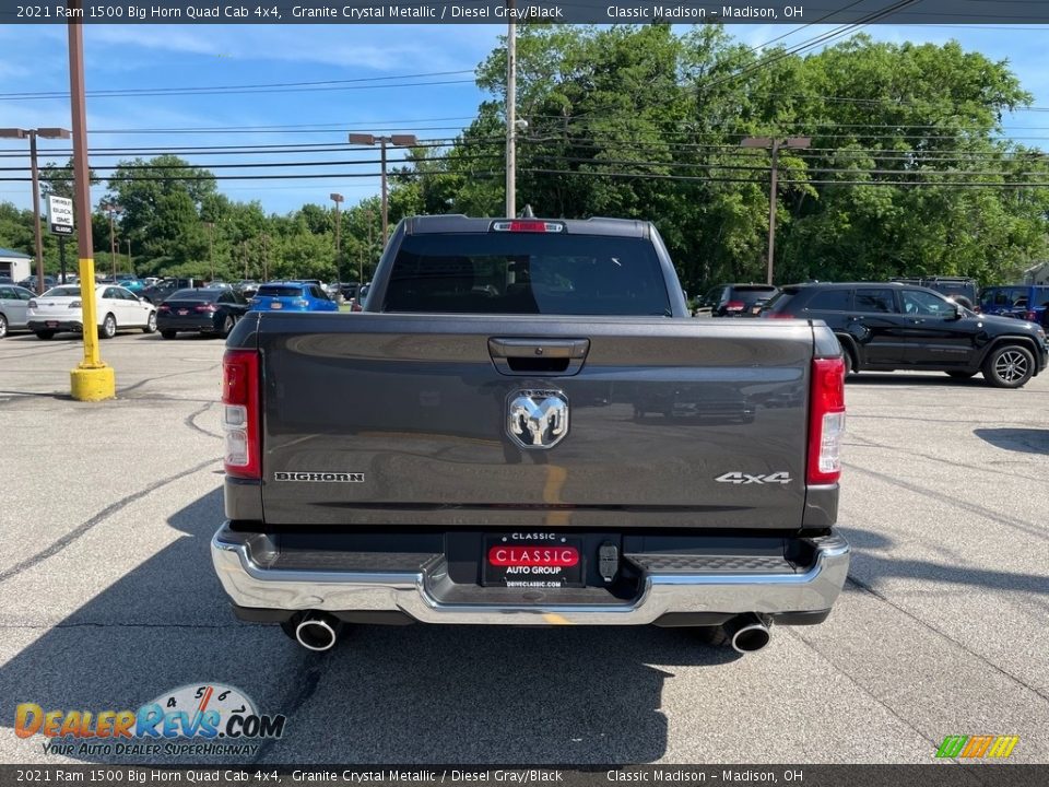 2021 Ram 1500 Big Horn Quad Cab 4x4 Granite Crystal Metallic / Diesel Gray/Black Photo #10