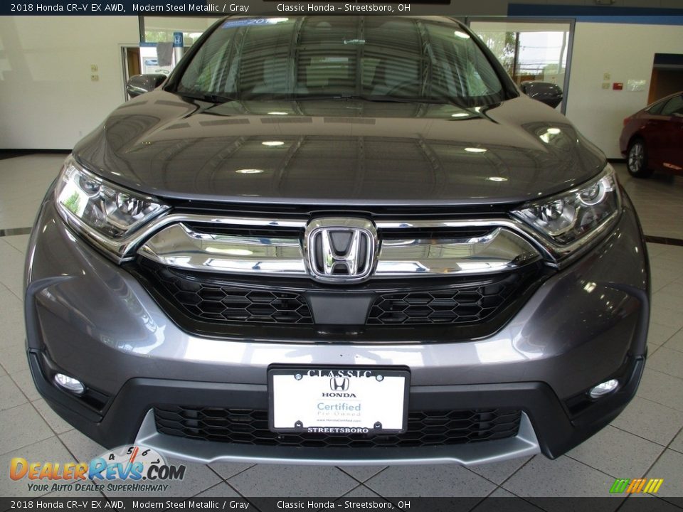 2018 Honda CR-V EX AWD Modern Steel Metallic / Gray Photo #2