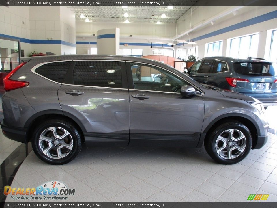 2018 Honda CR-V EX AWD Modern Steel Metallic / Gray Photo #4