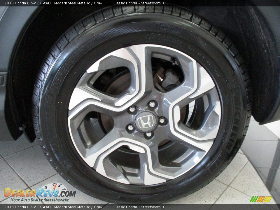 2018 Honda CR-V EX AWD Modern Steel Metallic / Gray Photo #7