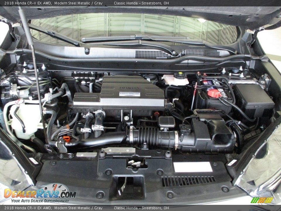 2018 Honda CR-V EX AWD Modern Steel Metallic / Gray Photo #11