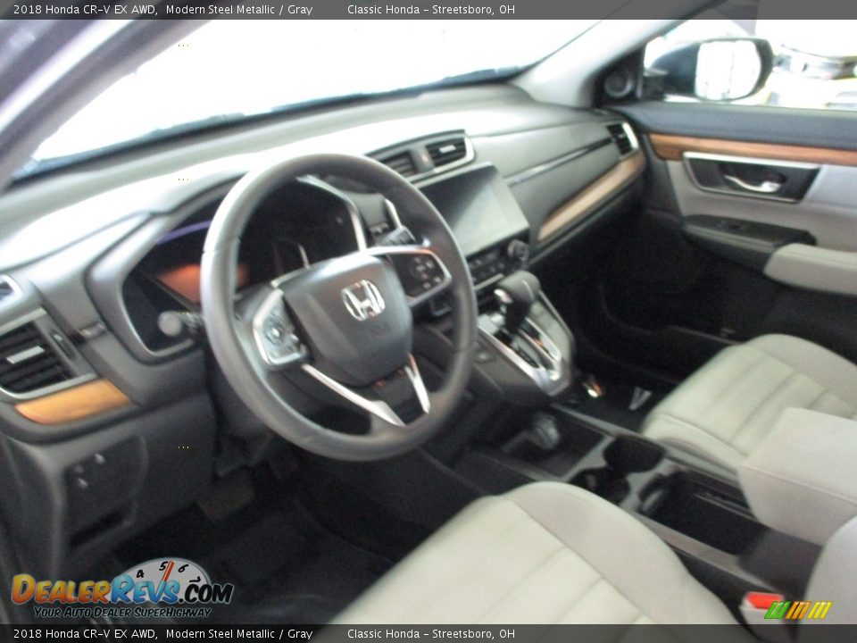 2018 Honda CR-V EX AWD Modern Steel Metallic / Gray Photo #28
