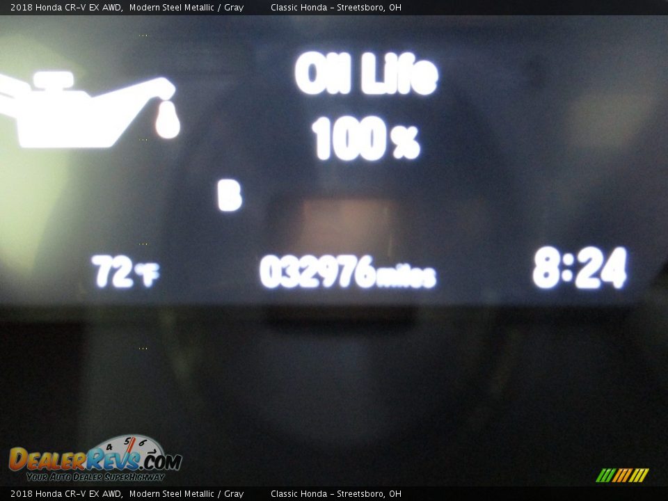 2018 Honda CR-V EX AWD Modern Steel Metallic / Gray Photo #32