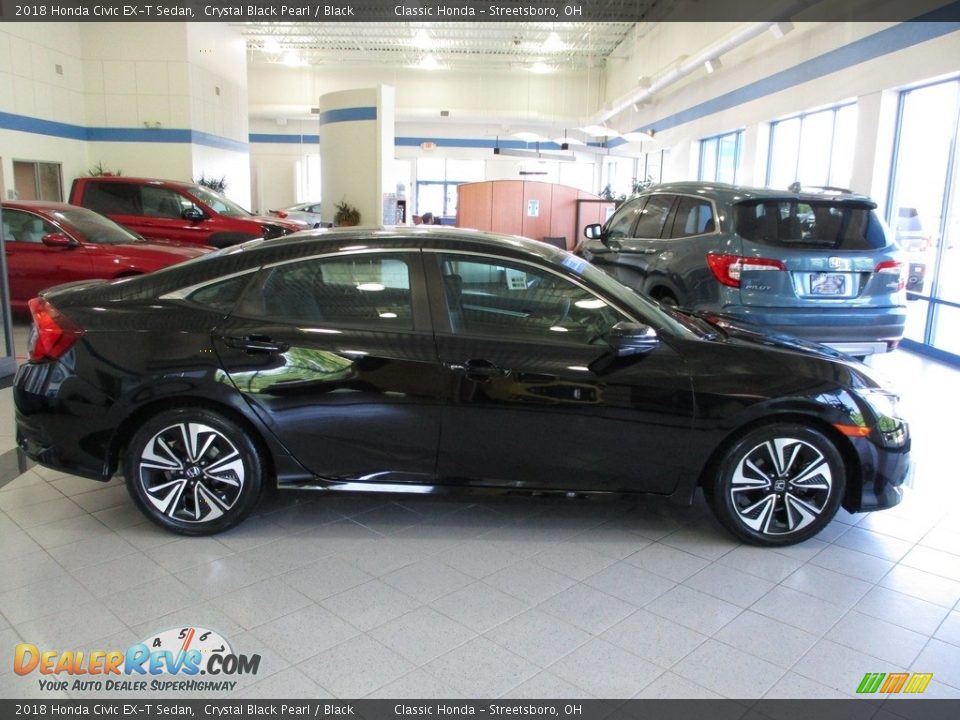 2018 Honda Civic EX-T Sedan Crystal Black Pearl / Black Photo #4