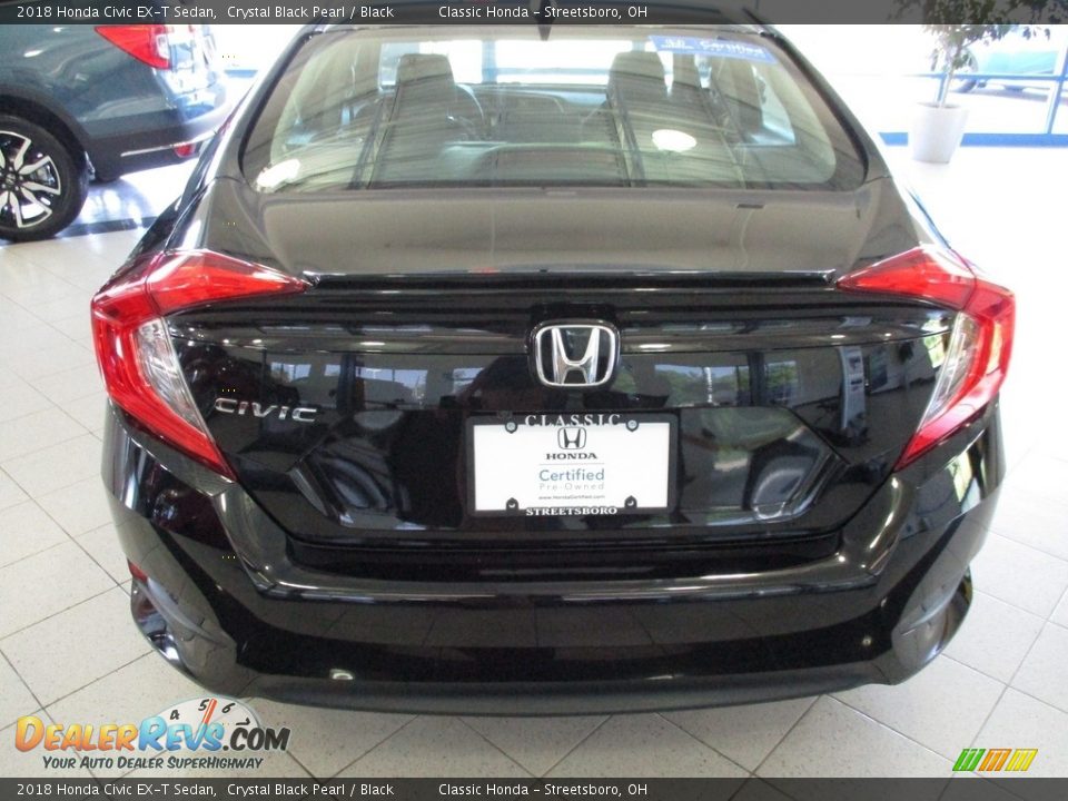 2018 Honda Civic EX-T Sedan Crystal Black Pearl / Black Photo #7