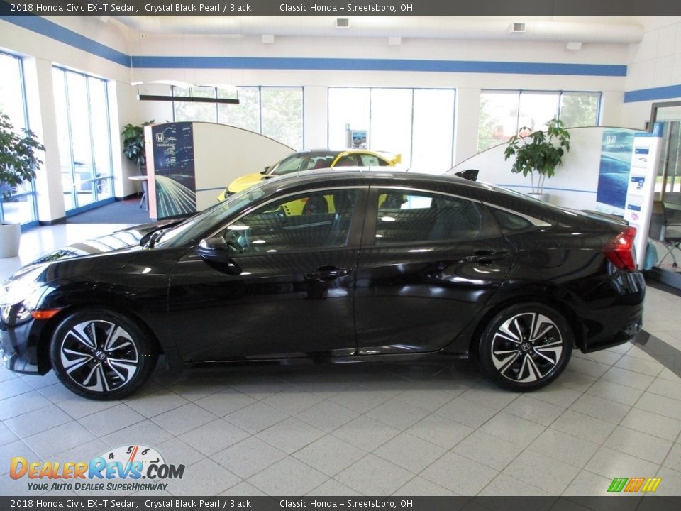 2018 Honda Civic EX-T Sedan Crystal Black Pearl / Black Photo #10