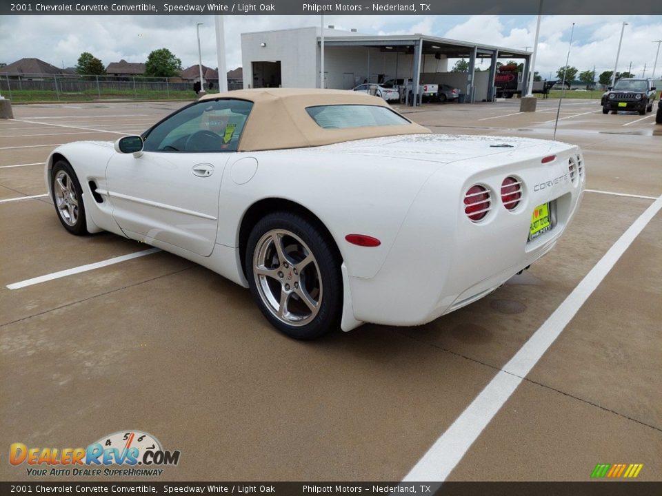 2001 Chevrolet Corvette Convertible Speedway White / Light Oak Photo #8