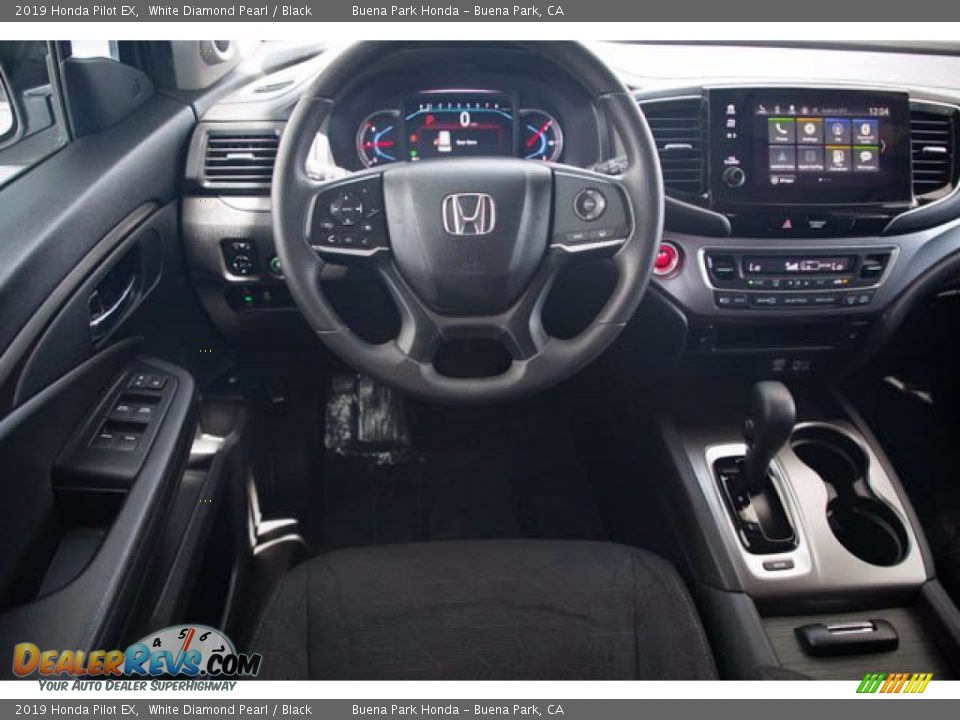 2019 Honda Pilot EX White Diamond Pearl / Black Photo #5