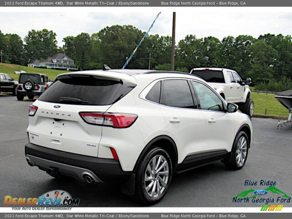 2021 Ford Escape Titanium 4WD Star White Metallic Tri-Coat / Ebony/Sandstone Photo #5