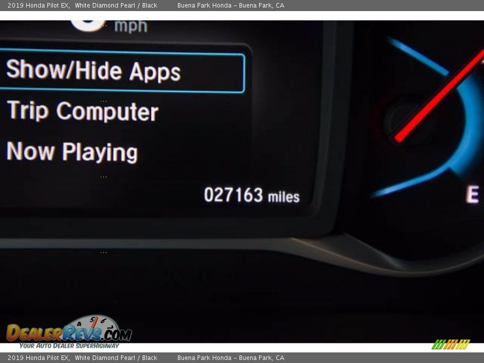 2019 Honda Pilot EX White Diamond Pearl / Black Photo #6