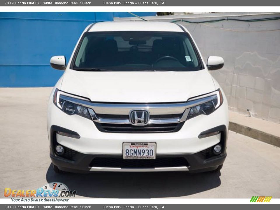 2019 Honda Pilot EX White Diamond Pearl / Black Photo #7