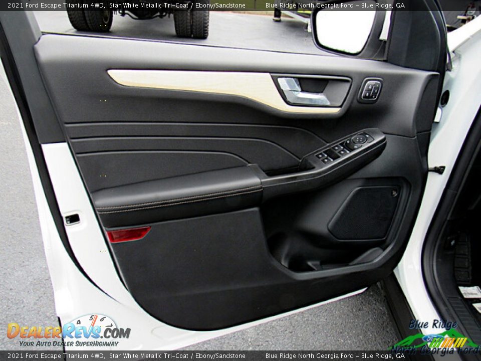 2021 Ford Escape Titanium 4WD Star White Metallic Tri-Coat / Ebony/Sandstone Photo #10