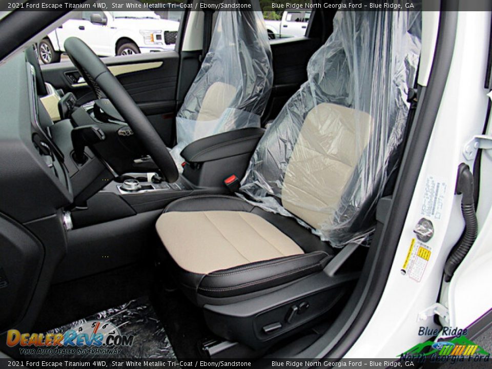 2021 Ford Escape Titanium 4WD Star White Metallic Tri-Coat / Ebony/Sandstone Photo #11