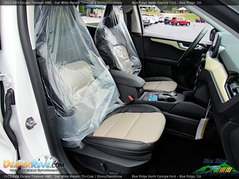 2021 Ford Escape Titanium 4WD Star White Metallic Tri-Coat / Ebony/Sandstone Photo #12