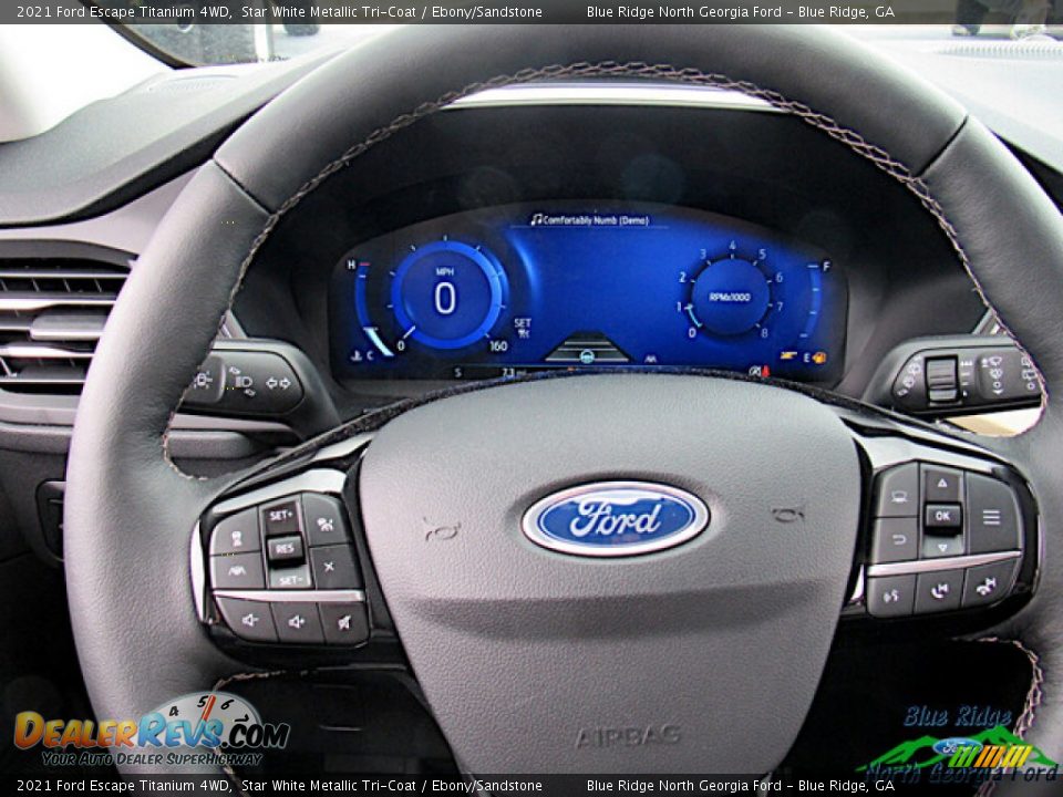 2021 Ford Escape Titanium 4WD Star White Metallic Tri-Coat / Ebony/Sandstone Photo #17