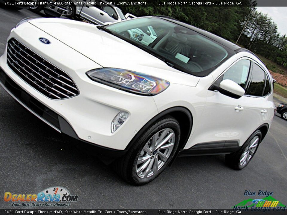 2021 Ford Escape Titanium 4WD Star White Metallic Tri-Coat / Ebony/Sandstone Photo #27