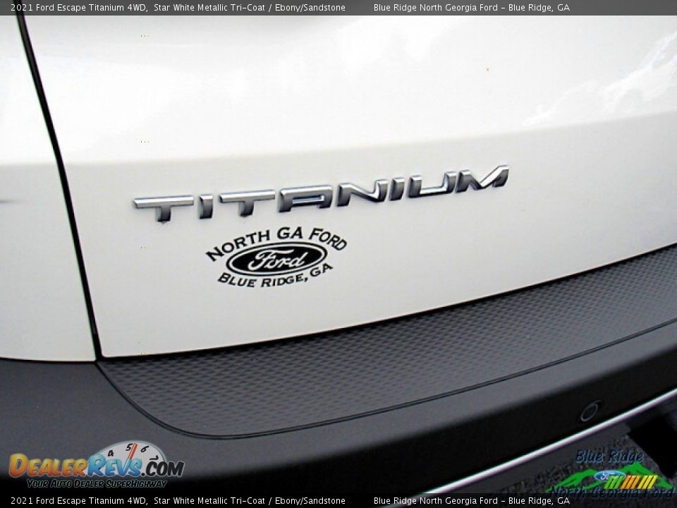 2021 Ford Escape Titanium 4WD Star White Metallic Tri-Coat / Ebony/Sandstone Photo #31