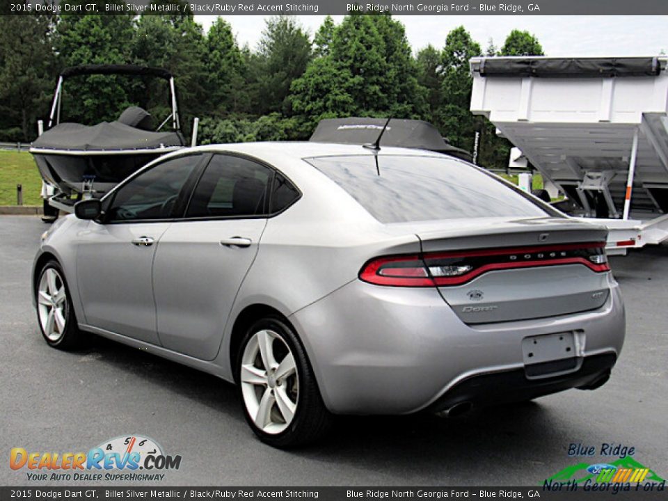 2015 Dodge Dart GT Billet Silver Metallic / Black/Ruby Red Accent Stitching Photo #3