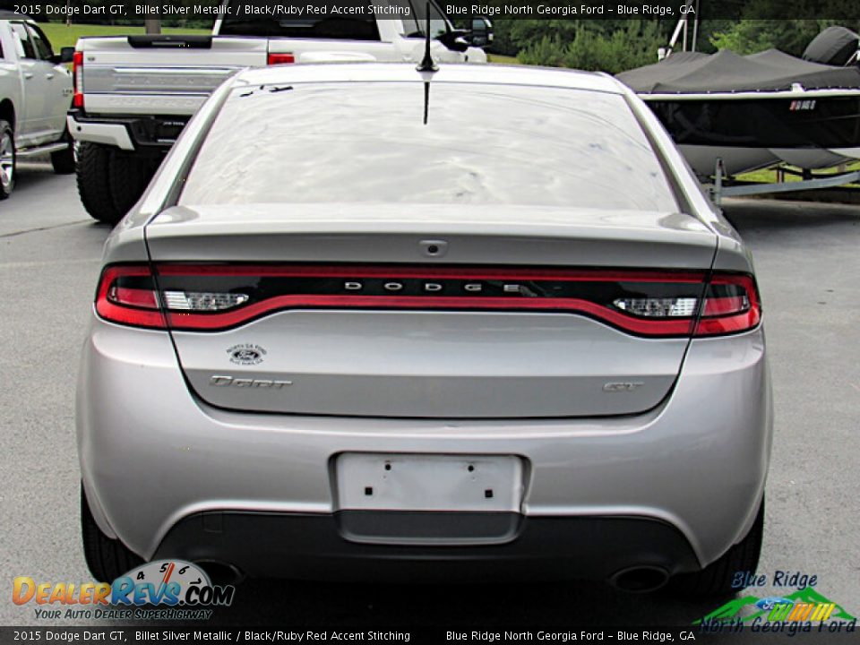 2015 Dodge Dart GT Billet Silver Metallic / Black/Ruby Red Accent Stitching Photo #4